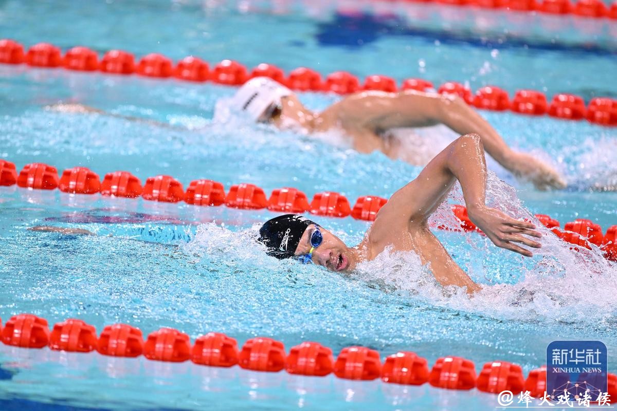 全运会男子1500米自由泳 山东选手张展硕获得冠军